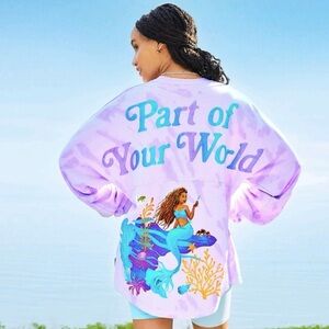 Disney Parks Spirit Jersey Shirt The Little Mermaid Live Action Ariel Adults NWT